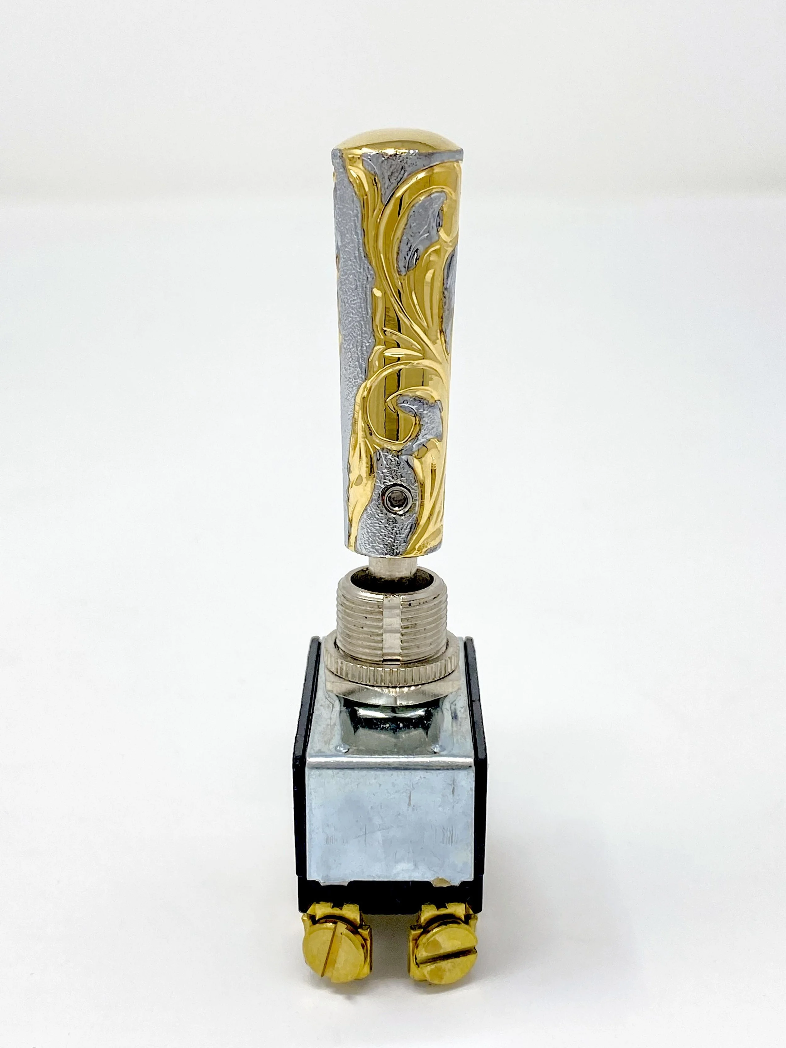 Two Tone Gold / Chrome Engraved Gold Tip Toggle Switch Extension